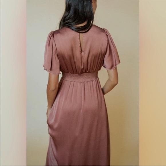 Baltic Born Maeve Pink Maxi Dress with Flutter Sleeves - Picture 5 of 13